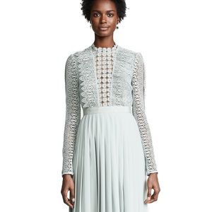 NWT Self Portrait Lace Pleated Gown